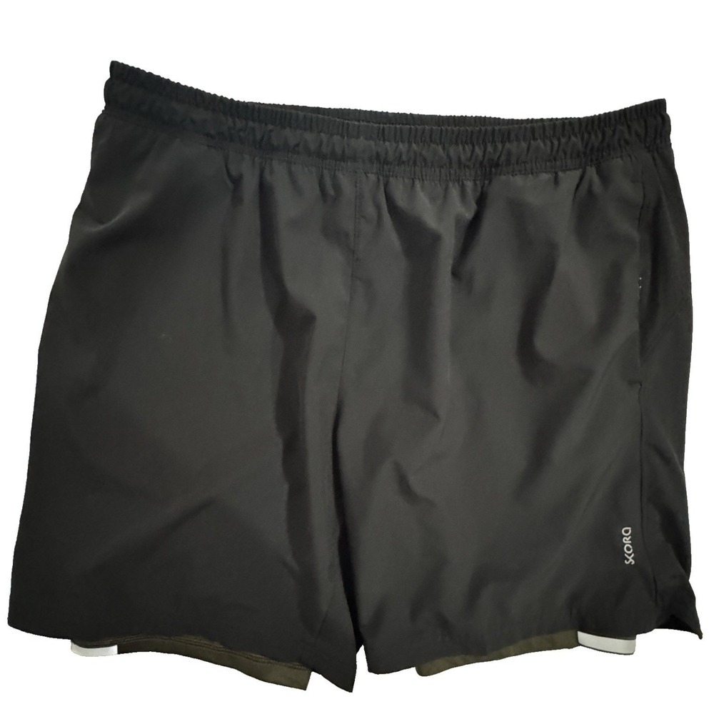 Skora Athletic Shorts Men's L Running Gym Reflective Qwick Dry Compression Liner